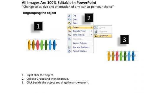 Horizontal Flow Of Procedure Flowchart Symbols PowerPoint Slides