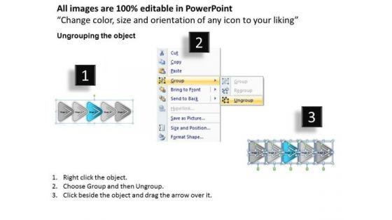 Horizontal Illustration Of 5 Stages Business Order Process Flow Chart PowerPoint Slides
