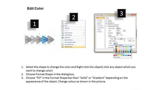 Horizontal Illustration Of 5 Stages Flowchart Order Process Flow Chart PowerPoint Slides