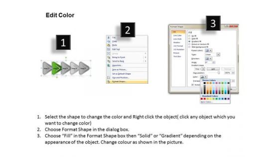 Horizontal Illustration Of 5 Stages Order Process Flow Chart PowerPoint Slides