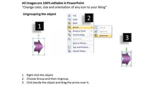 Horizontal Representation Arrows 10 Steps Business Free Flow Charts PowerPoint Templates