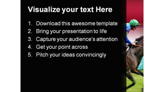 Horse Racing Competition Game PowerPoint Templates And PowerPoint Backgrounds 0711
