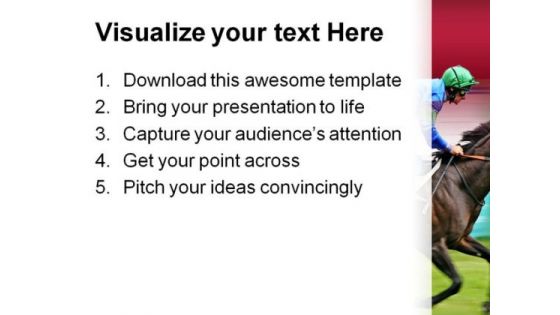 Horse Racing Competition Game PowerPoint Themes And PowerPoint Slides 0711