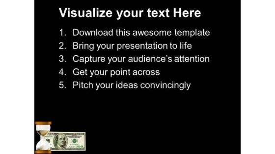 Hour Glass With Dollar Money PowerPoint Templates And PowerPoint Themes 0512