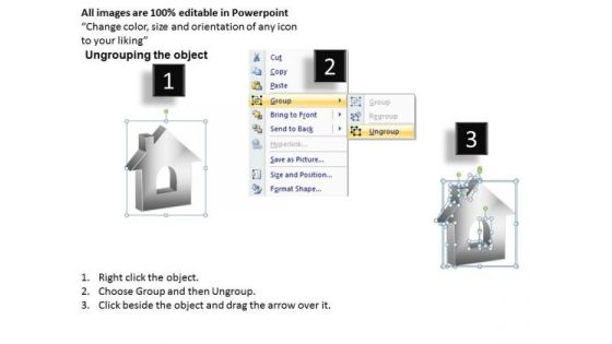 House 3d Symbols PowerPoint Slides And Ppt Diagrams Templates