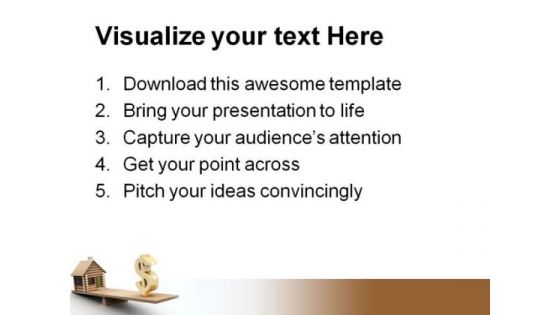 House And Dollar Realestate PowerPoint Background And Template 1210