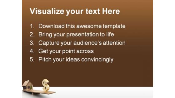 House And Dollar Realestate PowerPoint Background And Template 1210