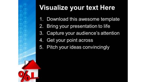 House And Percentage Symbol PowerPoint Templates And PowerPoint Themes 0812