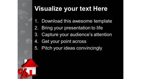House And Percentge Sign Business PowerPoint Templates And PowerPoint Themes 0912
