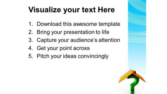 House And Question Mark Symbol PowerPoint Templates And PowerPoint Themes 1012