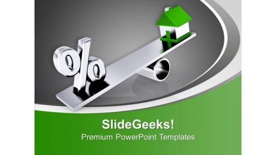 House Balancing On The Seesaw PowerPoint Templates Ppt Backgrounds For Slides 0213 House Balancing On The Seesaw PowerPoint Templates Ppt Backgrounds For Slides 0213