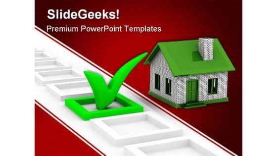 House Choice Real Estate PowerPoint Templates And PowerPoint Backgrounds 0611