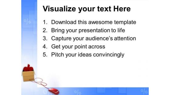 House Connected To A Computer Mouse PowerPoint Templates And PowerPoint Themes 0812