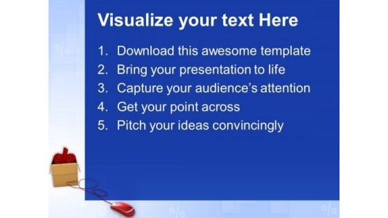 House Connected To A Computer Mouse PowerPoint Templates And PowerPoint Themes 0812