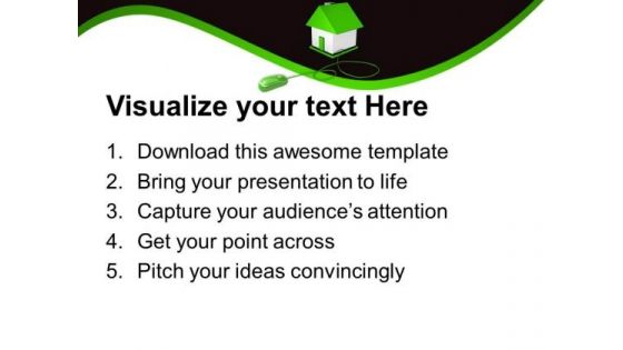House Connected With Computer Network PowerPoint Templates And PowerPoint Themes 0812