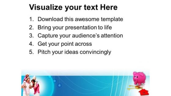 House Key Family PowerPoint Templates Ppt Backgrounds For Slides 0213