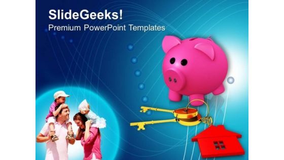House Key Family PowerPoint Templates Ppt Backgrounds For Slides 0213