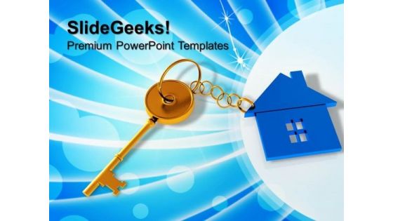 House With Key Security PowerPoint Templates And PowerPoint Themes 0812