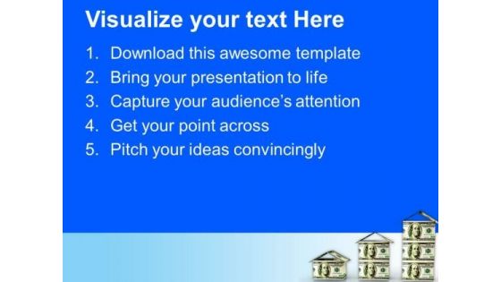 Houses From Dollar Banknotes Business Finance PowerPoint Templates And PowerPoint Themes 1112