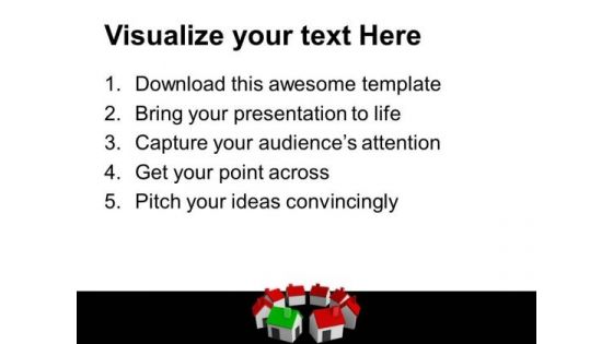 Houses Standing Around Business PowerPoint Templates And PowerPoint Themes 0812