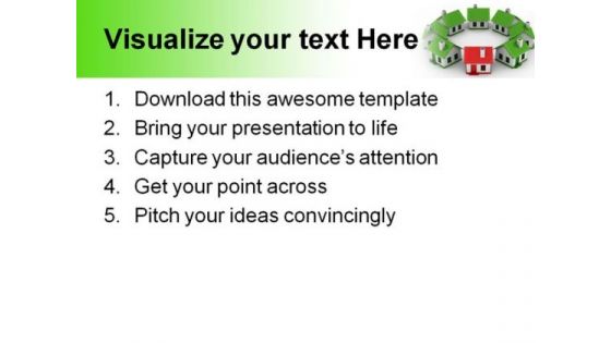 Houses Standing Real Estate PowerPoint Themes And PowerPoint Slides 0511