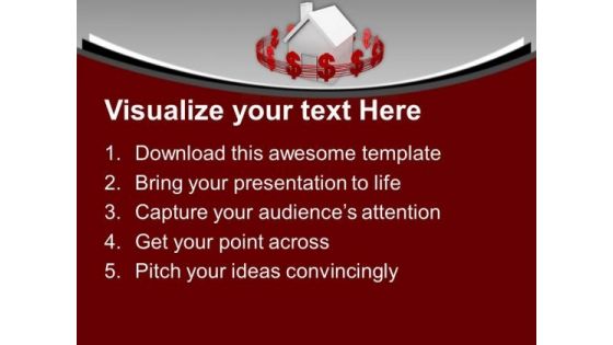 Housing Costs Dollars Real Estate PowerPoint Templates Ppt Backgrounds For Slides 1112
