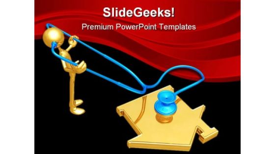 Housing Pulse Real Estate PowerPoint Templates And PowerPoint Backgrounds 0611