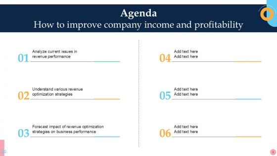 How To Improve Company Income And Profitability Ppt Presentation Strategy CD V