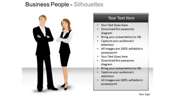 Hr Business People Silhouettes PowerPoint Slides And Ppt Diagram Templates