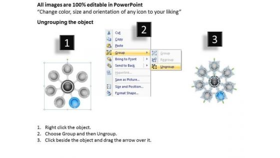 Hub And Spoke 7 Marketing Concepts Standard Business Plan PowerPoint Templates