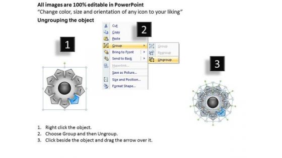 Hub And Spoke Comparison Diagram Business Continuity Plan Template PowerPoint Templates