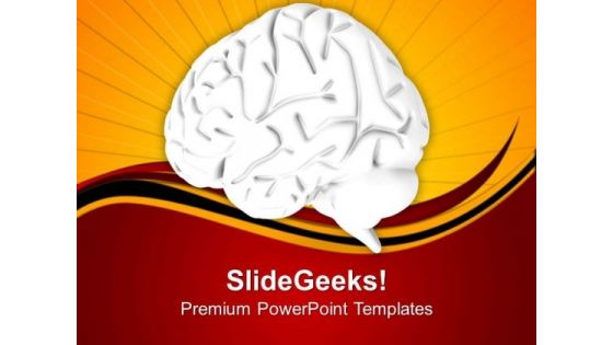 Human Brain With Background PowerPoint Templates Ppt Backgrounds For Slides 0613
