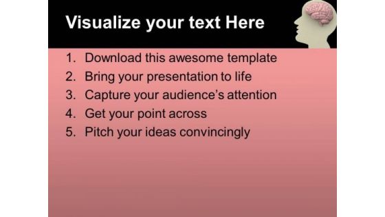Human Brain With Success Approch PowerPoint Templates Ppt Backgrounds For Slides 0613