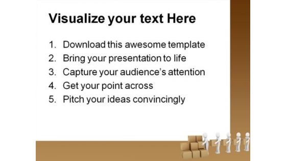 Human Carton Shipping Business PowerPoint Templates And PowerPoint Backgrounds 0311