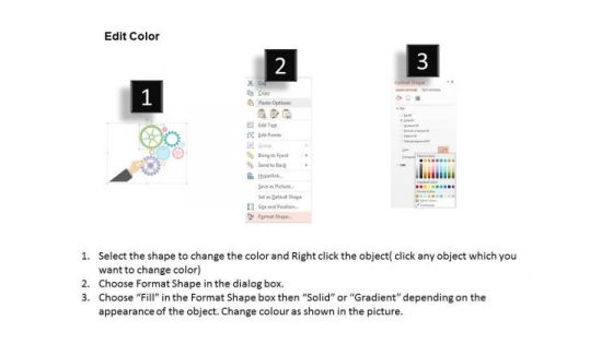 Human Hand Turning Gears PowerPoint Templates