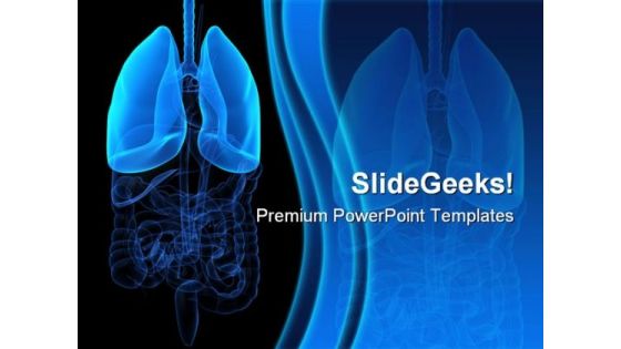 Human Lungs01 Medical PowerPoint Template 0610