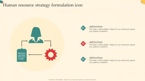 Human Resource Strategy Formulation Icon Structure Pdf
