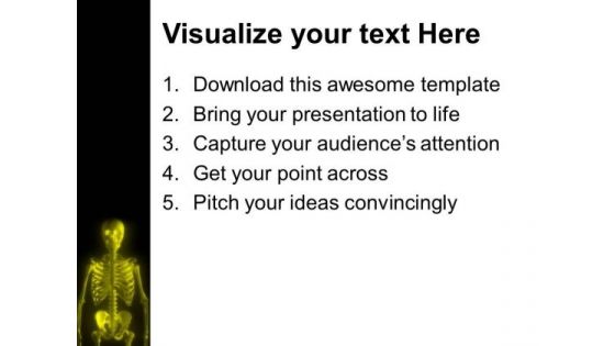 Human Skeleton PowerPoint Templates Ppt Backgrounds For Slides 0713