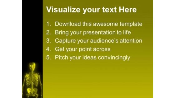 Human Skeleton PowerPoint Templates Ppt Backgrounds For Slides 0713
