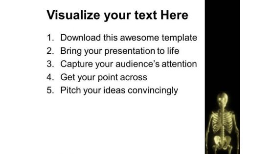 Human Skeleton Stock Illustration PowerPoint Templates Ppt Backgrounds For Slides 0713