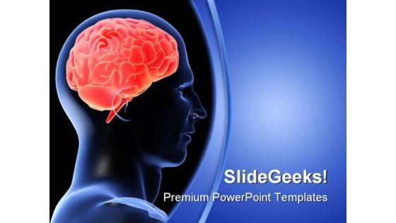 Humanbrain Medical PowerPoint Template 1110
