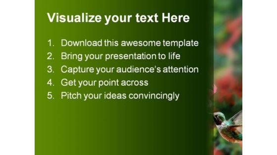 Humming Bird Animals PowerPoint Themes And PowerPoint Slides 0211