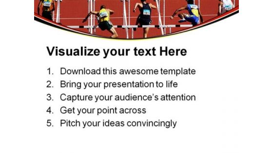 Hurdles Sports Competition PowerPoint Templates And PowerPoint Backgrounds 0611