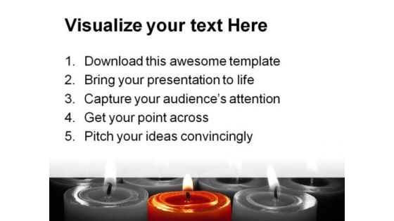 I Am Different Red Candle Holidays PowerPoint Templates And PowerPoint Backgrounds 0311