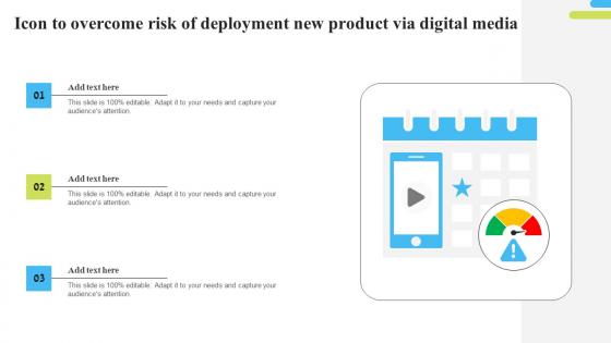 Icon To Overcome Risk Of Deployment New Product Via Digital Media Clipart Pdf Icon To Overcome Risk Of Deployment New Product Via Digital Media Clipart Pdf