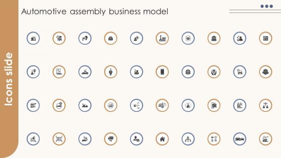 Icons Slide Automotive Assembly Business Model BMC SS V Icons Slide Automotive Assembly Business Model BMC SS V