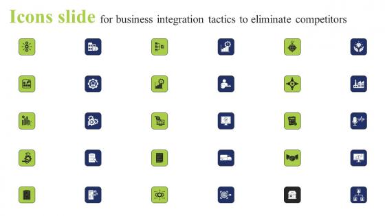 Icons Slide For Business Integration Tactics To Eliminate Competitors Mockup Pdf