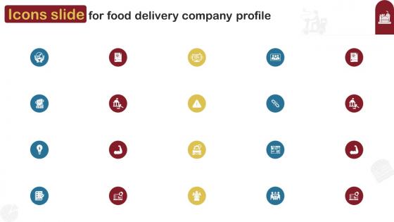 Icons Slide For Food Delivery Company Profile CP SS V Icons Slide For Food Delivery Company Profile CP SS V