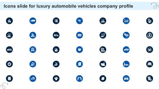 Icons Slide For Luxury Automobile Vehicles Company Profile PPT PowerPoint CP SS V
