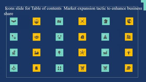 Icons Slide For Market Expansion Tactic To Enhance Business Share Designs Pdf